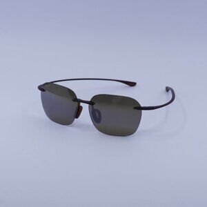 Maui Jim H446 26M Sunglasses Matte Rootbear Square Frame, Bronze HCL Lenses
